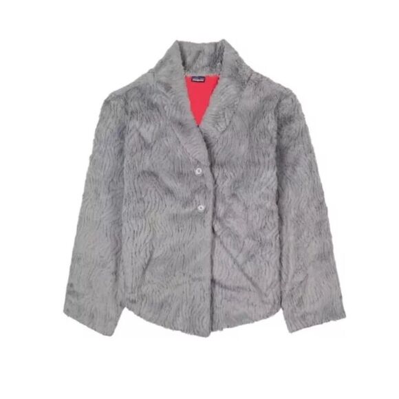 PATAGONIA 28245 Feather Gray Soft Plush Fleece Snow Jacket Size M - Picture 1 of 5